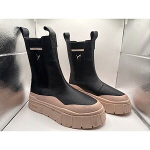 Puma Black-Rose Quartz MayzeStack Chelsea Casual Boots Women Size 7